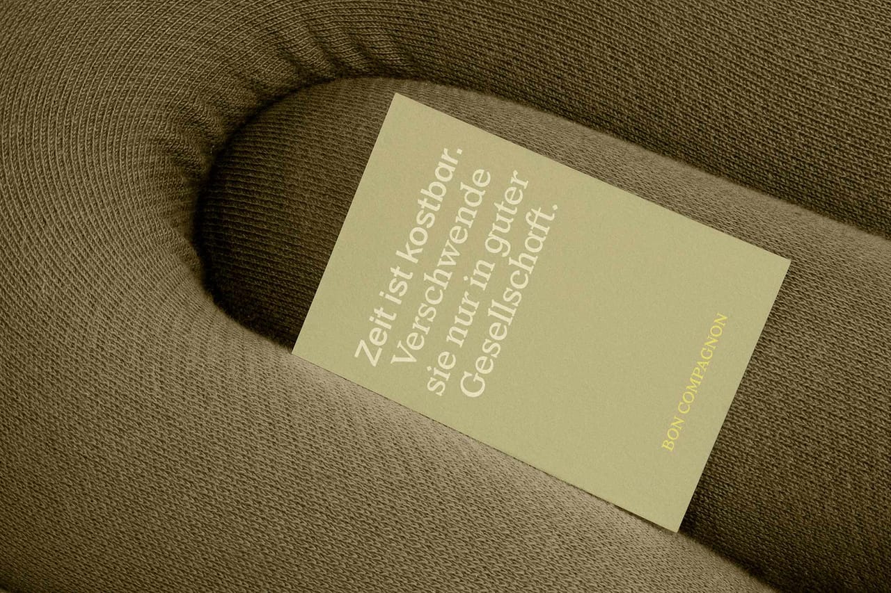 Bon Compagnon card in gold