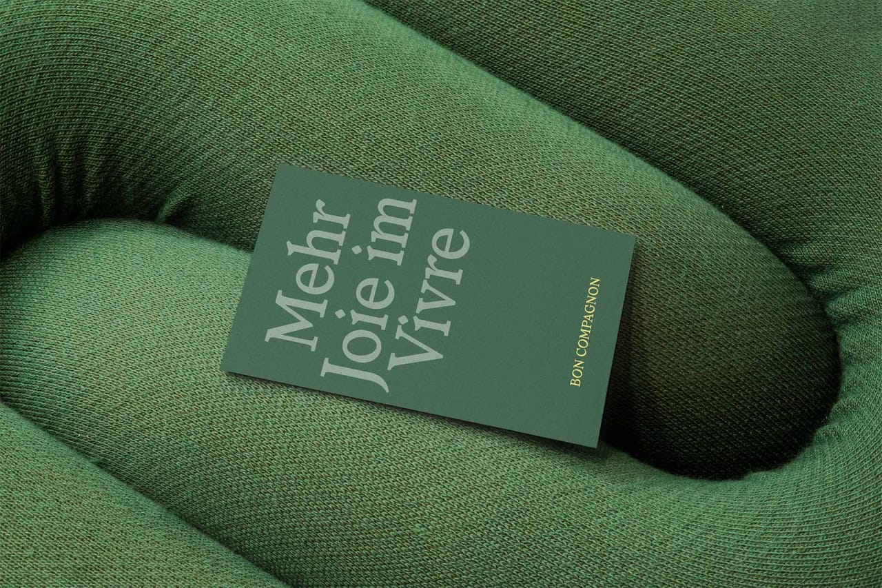Bon Compagnon card in green