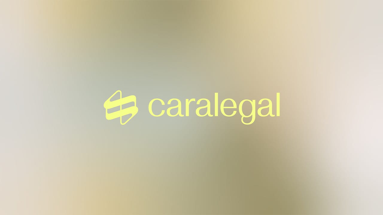caralegal logo in yellow lettering on a soft gradient
