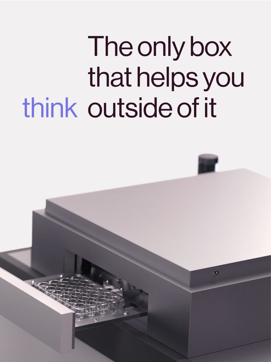 Ad for the DiNAQUBE: “The only box that helps you think outside of it”
