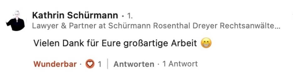 Dank für großartige Arbeit, Kommentare sichtbar.